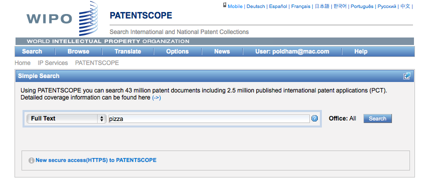 Wipo patentscope